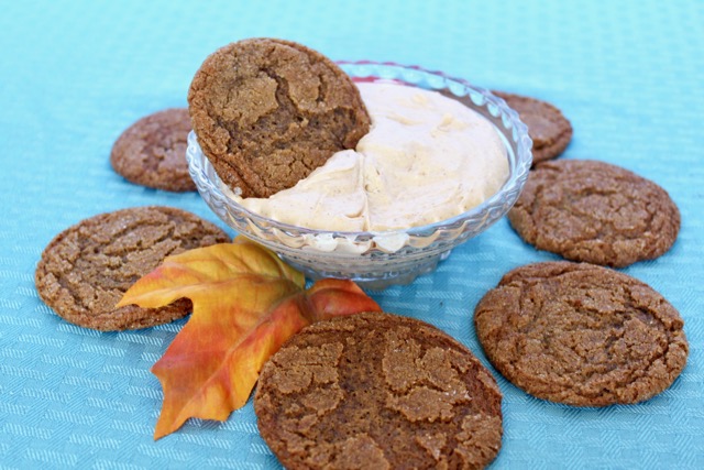 Perfect Fall Gingersnaps with heavenly pumpkin dip. Come on over and get the recipe!